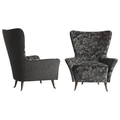 Pair of Reupholstered I.S.A. Parlor Chairs in Liberty London Velvet