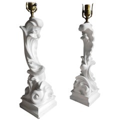 Pair of Plaster Table Lamps, Serge Roche 7