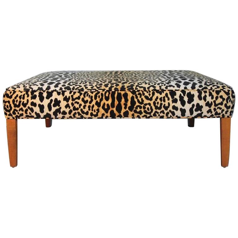 Leopard Print Ottoman Or Coffee Table For At 1stdibs Leopard Print Ottoman Or Coffee Table For