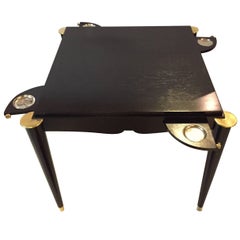 Ebonized Mid-Century Modern Card or Game Table