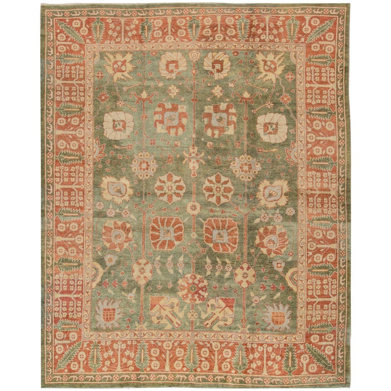 Modern Turkish Oushak Rug For Sale at 1stdibs