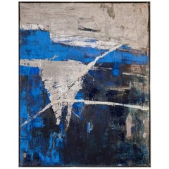 Blue and Silver Abstract 6