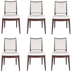 Set of Six Frame Back Dining Chairs