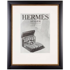 Vintage 1930s Framed French Hermes Print Ad