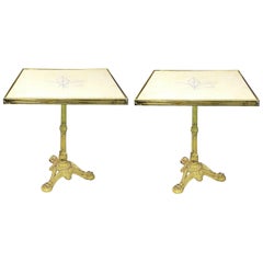 Pair of French Parisian Bistro Tables from Bristol Cafe