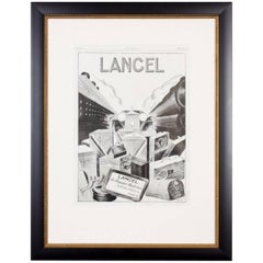 1930s Framed Lancel Print Ad