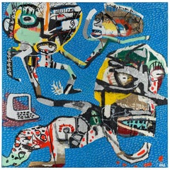 One of a Kind Multicolor Oil Painting by Street Artist Rae