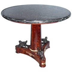 Empire Style Ormolu-Mounted Mahogany Round Table