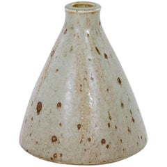 Conical Vase with a Textured Ivory Glaze by Marianne Westman, 1928-2017