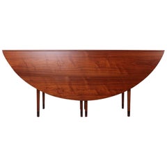 Walnut Drop-Leaf Console Table by Edward Wormley for Dunbar