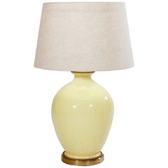 Large Glazed Pottery Vase Lamp 10