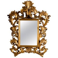 Antique Italian Giltwood Mirror