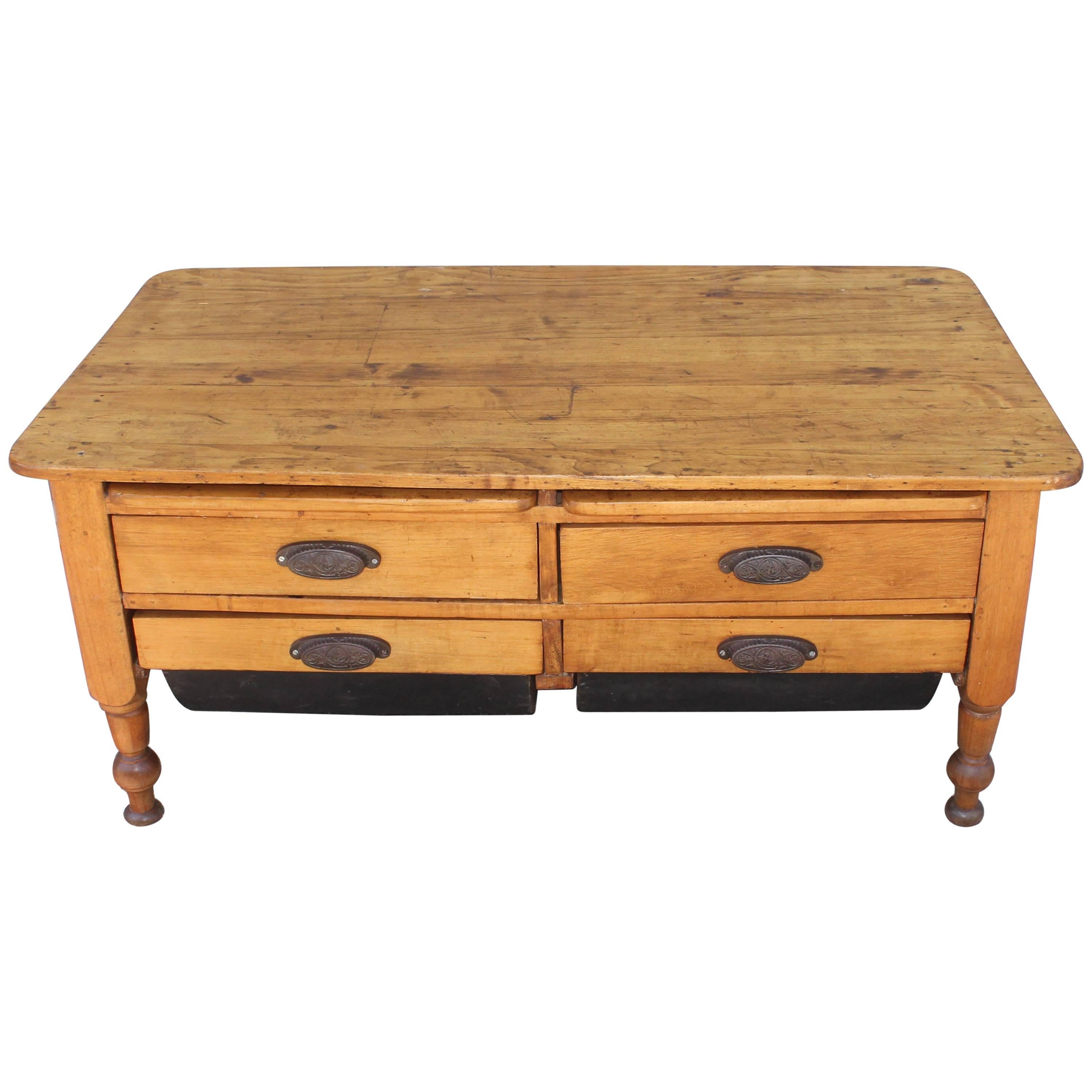 19th Century Coffee Table with Drawers