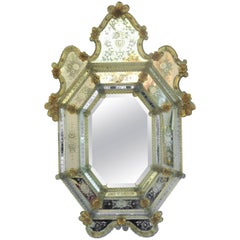 Amazing Murano Venetian 19th Century Mirror