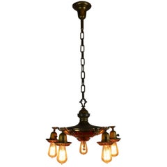 Five-Light Pan Fixture, Set Up for Exposed Bulbs