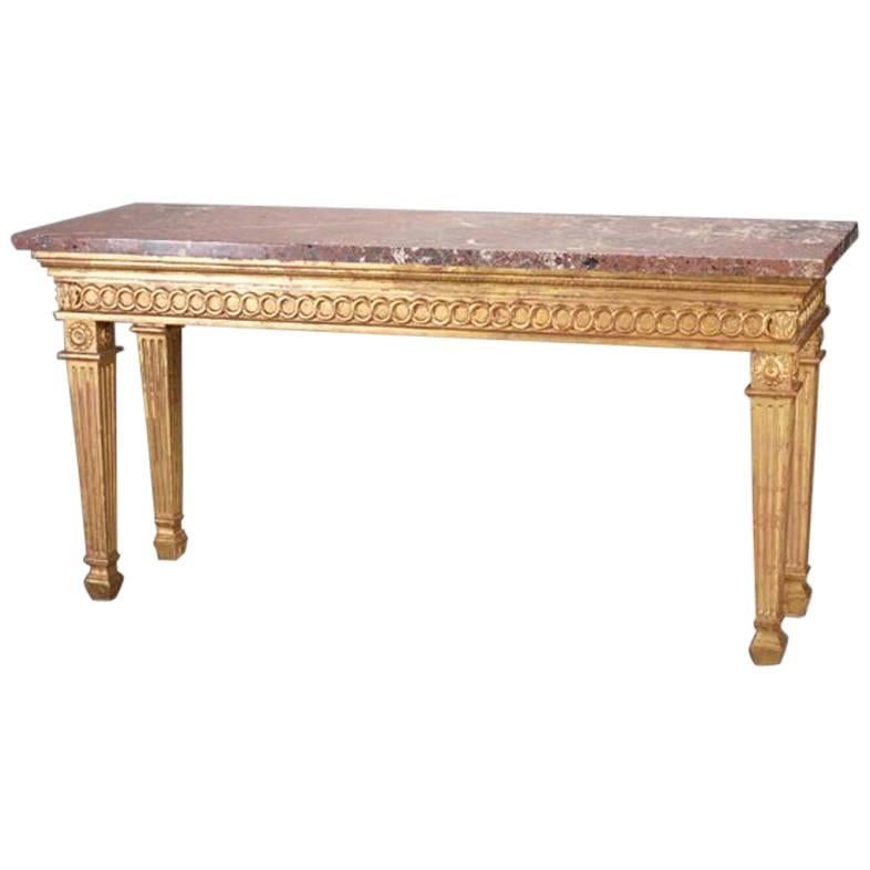 Italian Neoclassical Style Giltwood Long Console Table