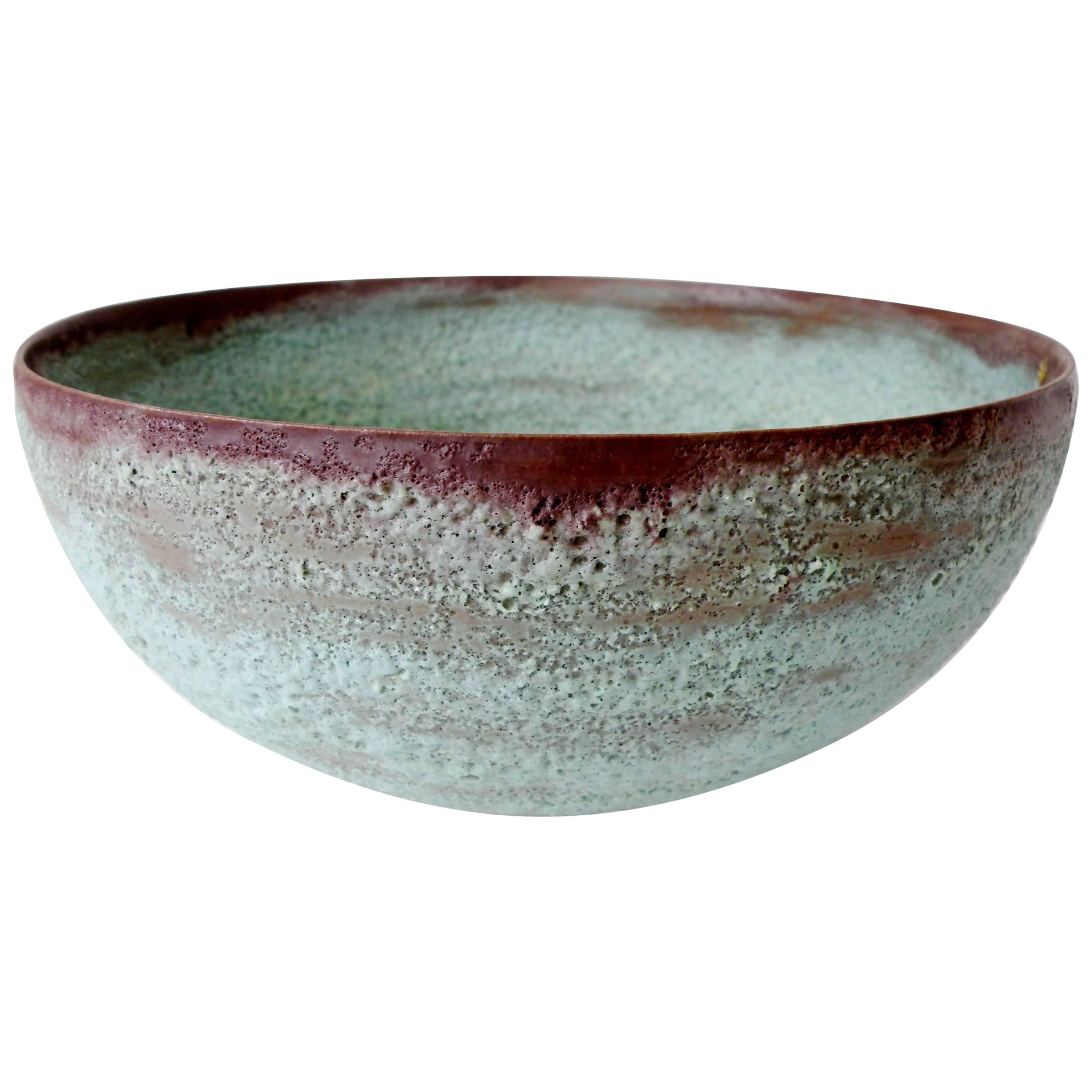 Beatrice Wood "Beato" Pottery Bowl Verdigris Volcanic Glaze