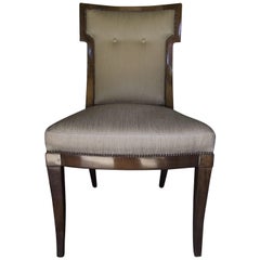 Vintage William Switzer Chair, Mahogany Upholstered Occasional Chair