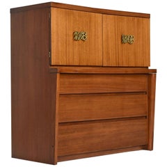 Benson Furniture Co. Mahogany High Boy Gentlemen's Dresser, 1960's