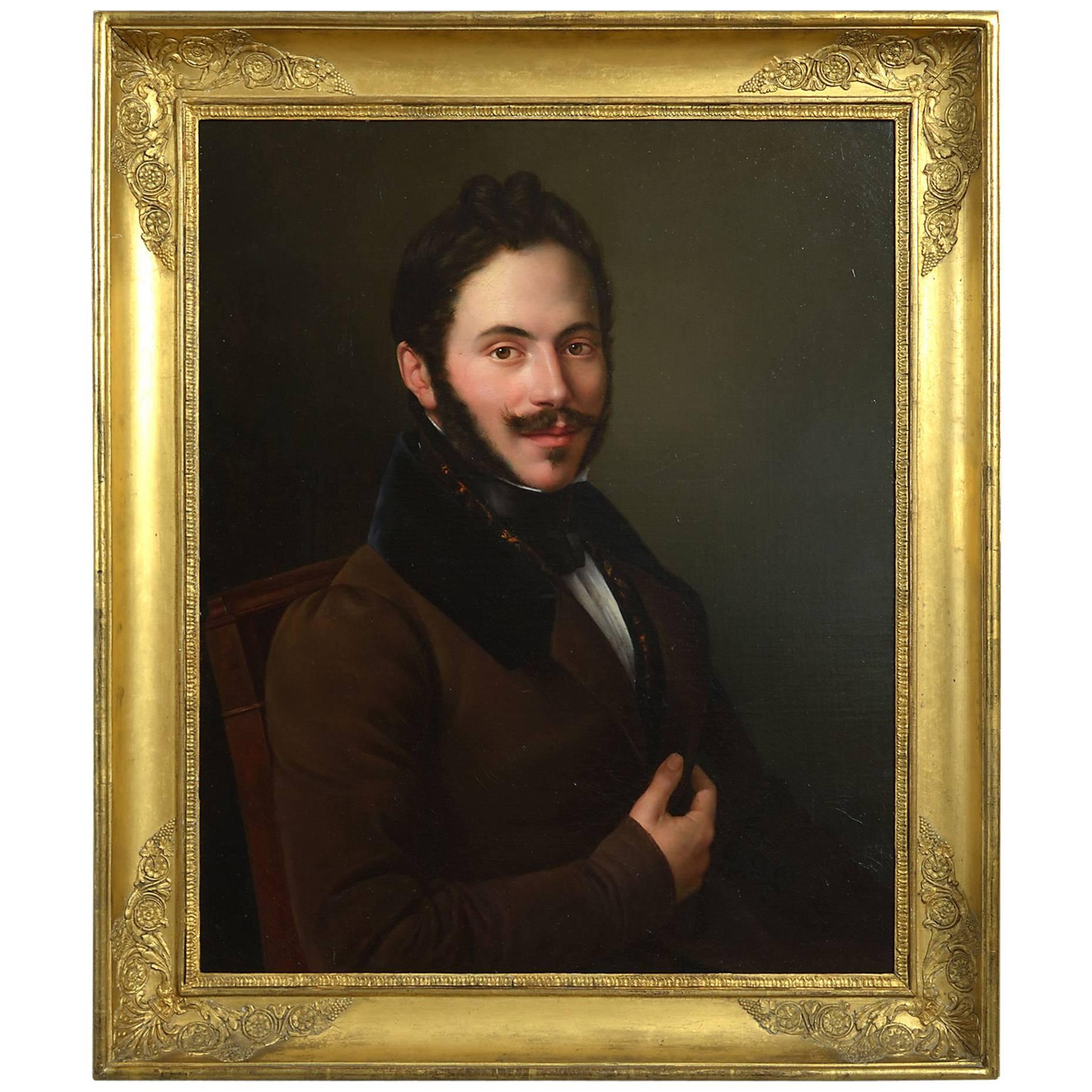 Eduard Pingret Portrait of Alfred De Boufeir