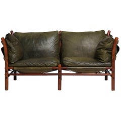 Rare Arne Norell Ilona Sofa in Green Leather, Sweden, 1960s 12