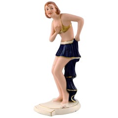 Art Deco Royal Dux Woman, Porcelain