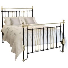 Antique Brass and Iron Bed in Black MK115