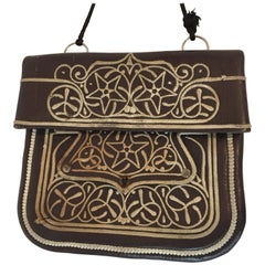 Vintage Cross Body Leather African Berber Tribal Moroccan Bag