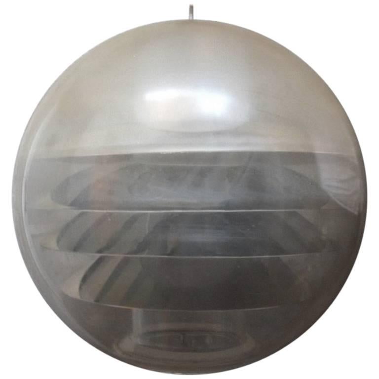 Poul Henningsen / Verner Panton Style Large Ceiling Lamp in Plexiglas For Sale