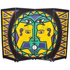 Four-Panel Painted Screen after Jean Cocteau 1