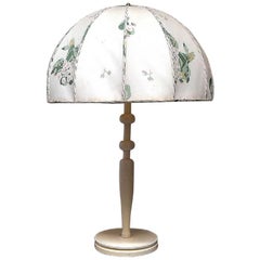 Große Art-Déco-Tischlampe mit Stoffschirm, Josef Frank für Swedish Tenn