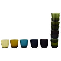 Kaj Franck, Nuutajarvi Glass Works, 12 Vodka / Shot Glasses