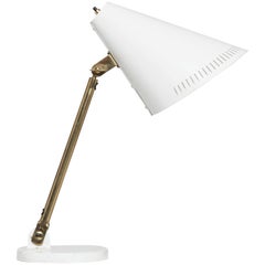 Paavo Tynell White Desk Lamp 9227, Idman, Finland, 1950s 1