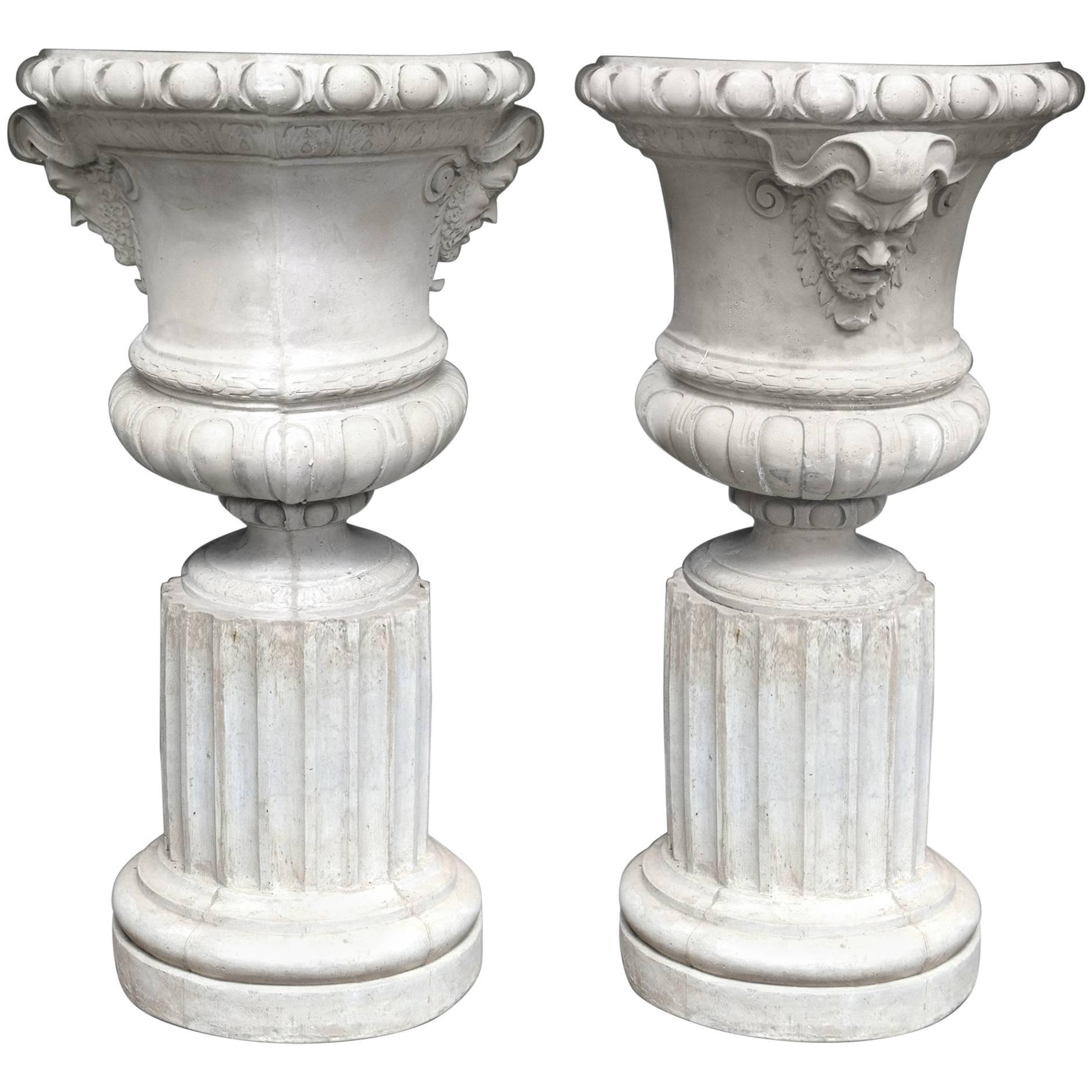 Massive Pair of Marble Urns For Sale