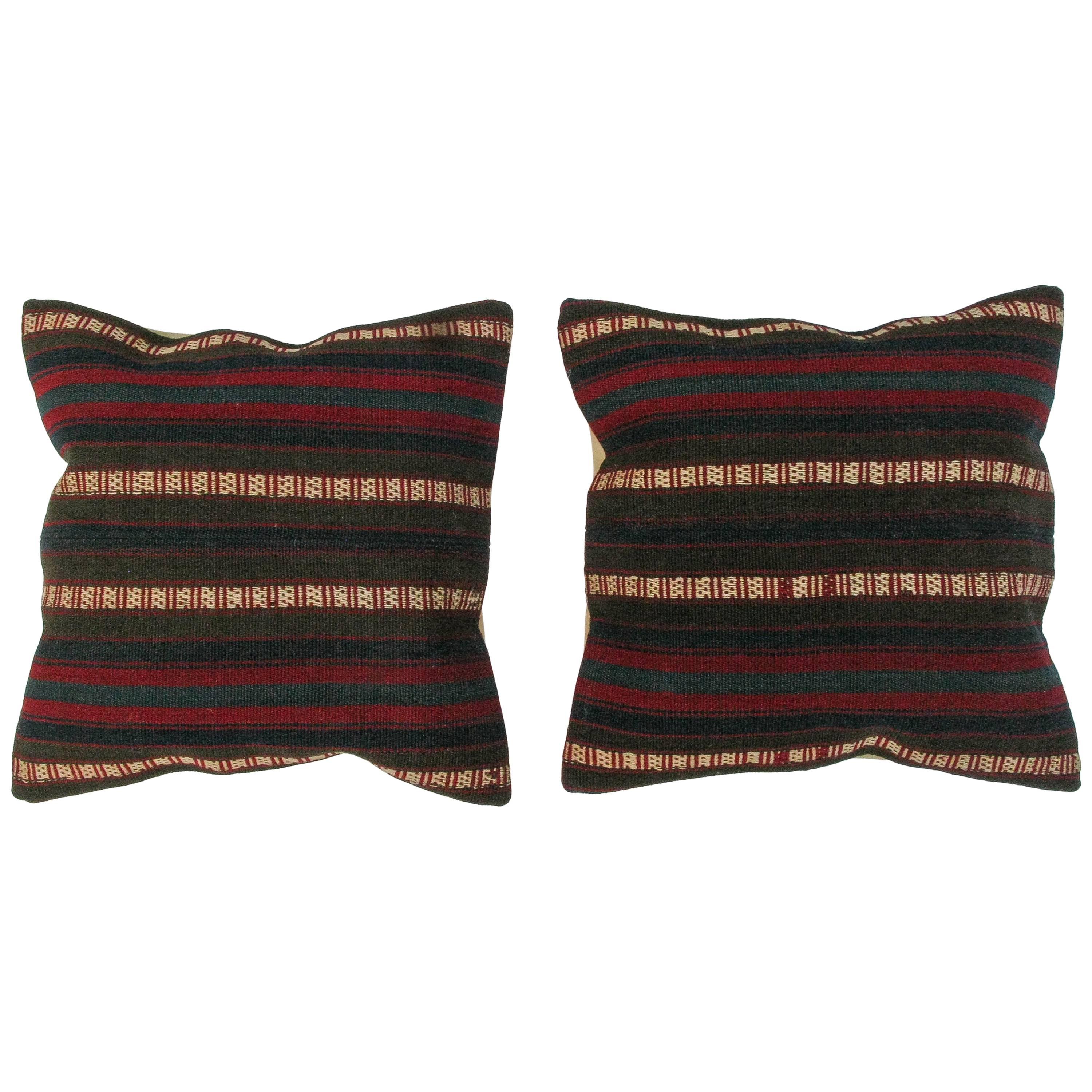 Set Antique Pillows Made Out of a 19th Century Turkish Kilim