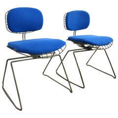 Set of Two Reupholstered Michel Cadestin "Beaubourg" Chairs, circa 1970