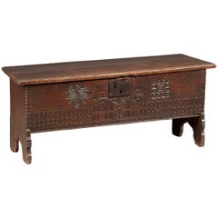 Elizabethan Oak Boarded Plank Chest