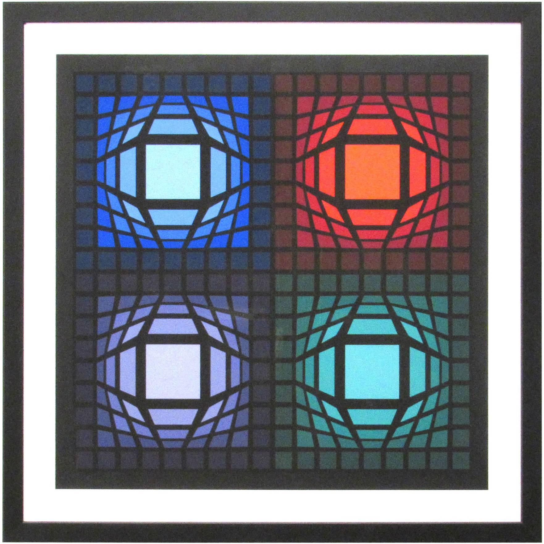 Victor Vasarely Op Art Signed and Numbered Serigraph