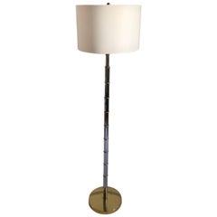 Bamboo Style Brass and Chrome Floor Lamp 3