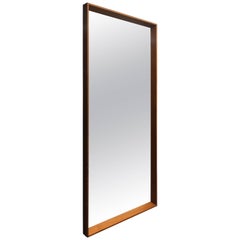 Danish Modern Solid Teak Frame Mirror by Pedersen & Hansen