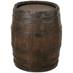Early 20th Century French Oak Calvados or Wine Barrel with Iron Banding 9