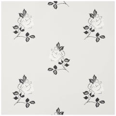 Schumacher Vogue Living Collection Adele Floral Grisaille Wallpaper Two Roll Set 9