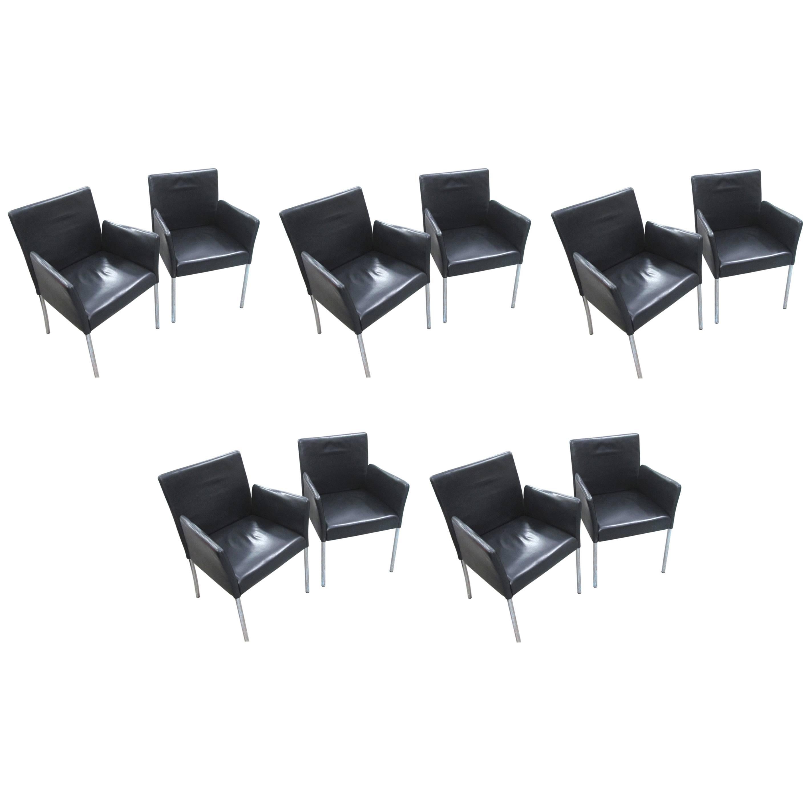 Walter Knoll 'Jason' Set of Ten Dining Chairs, Current Model For Sale
