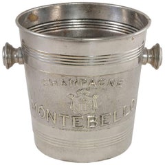 Early 20th Century French Silver Plate Champagne Bucket Marked Montebello