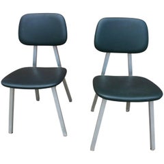 Vintage Pair of Mid-Century Modern Industrial Chairs