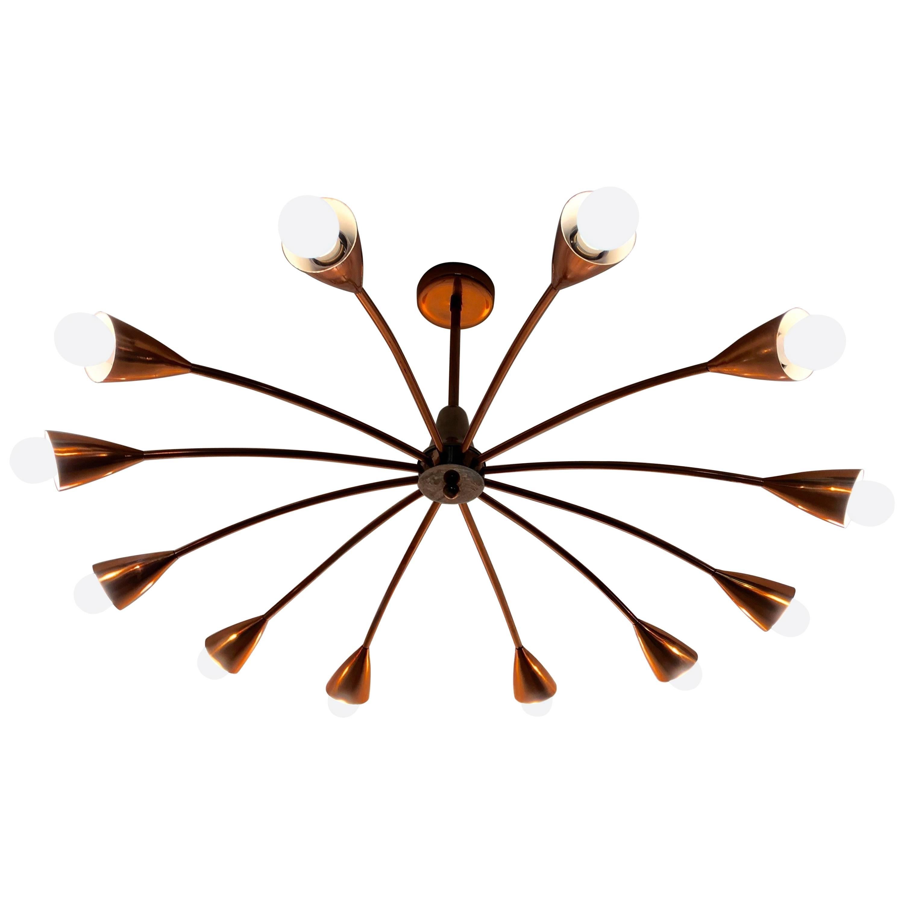 Brown Evans and Co. 'BECO' Copper Chandelier for Anatol Kagan, Melbourne 1950s