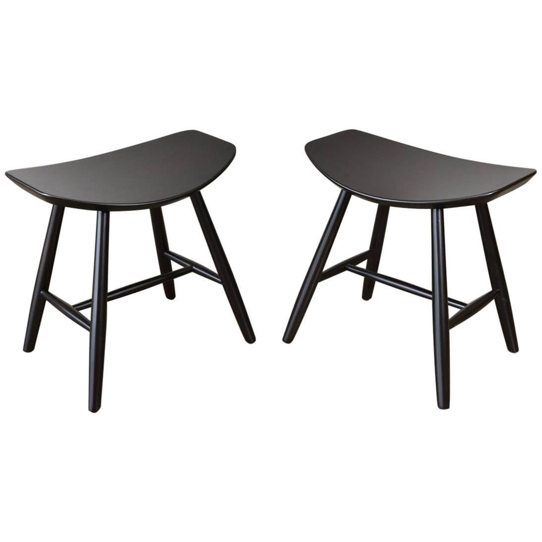 Pair of J63 Stools by Ejvind Johansson for FDB Mobler