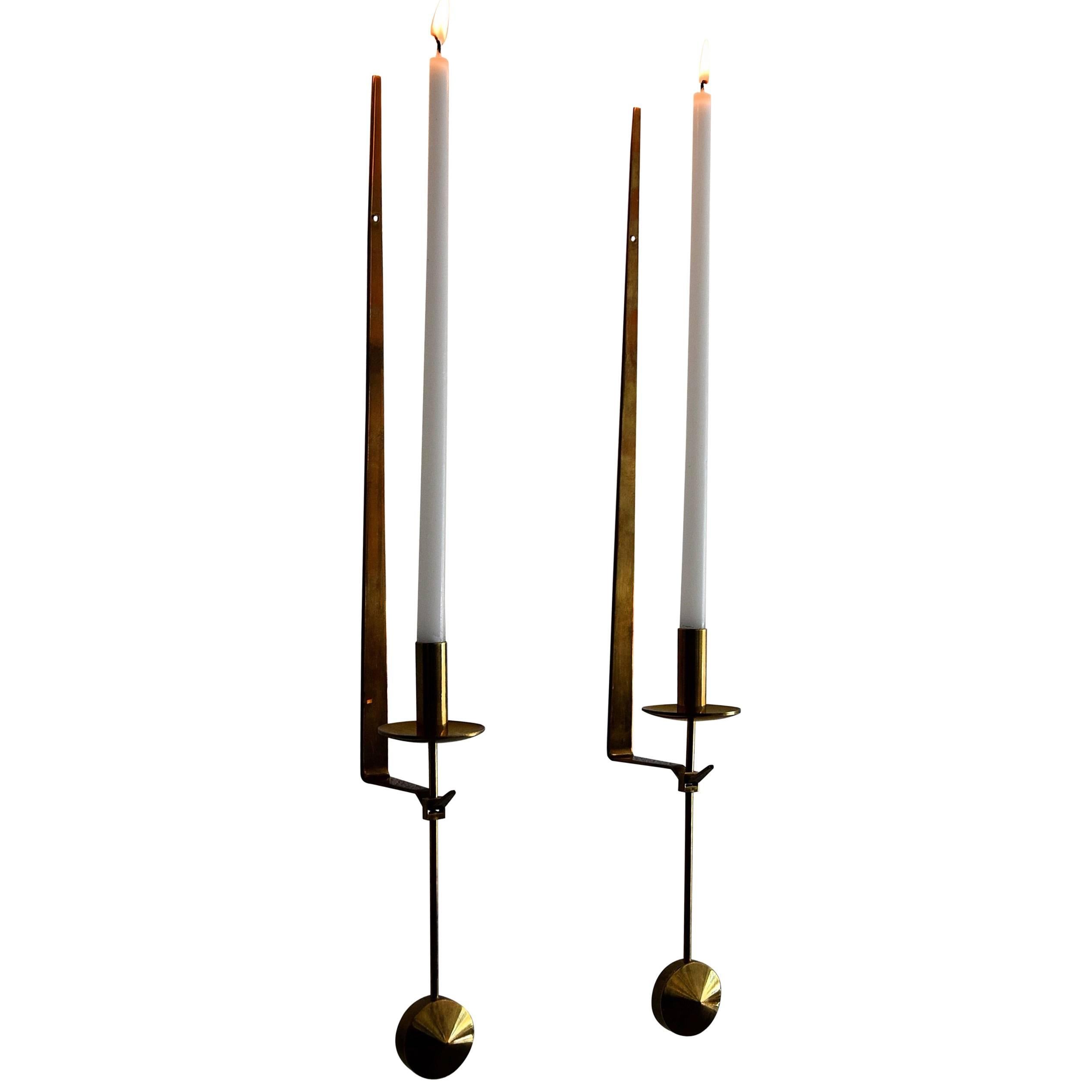 Pair of Candle Sconces by Pierre Forssell for Skultuna