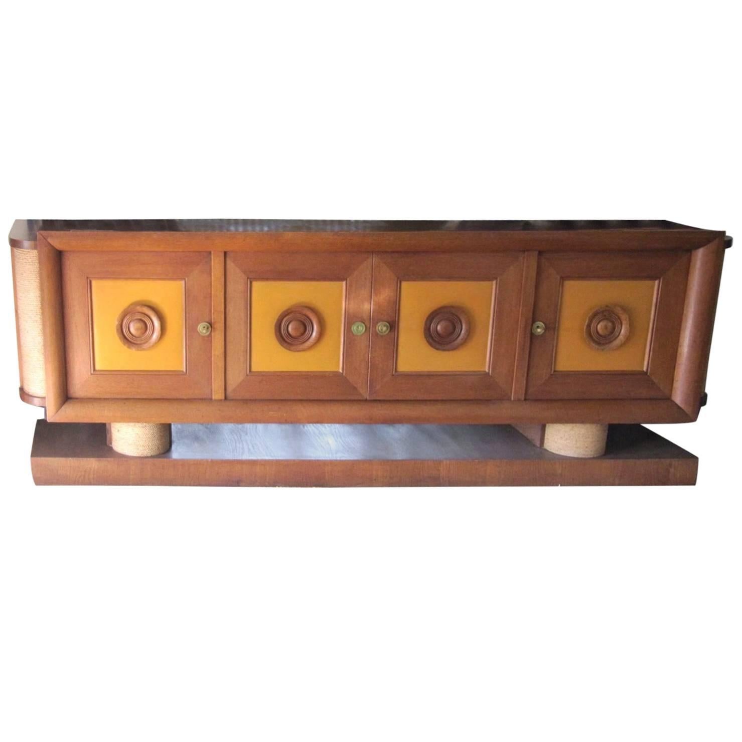 Fantastic French Audoux Minet Sideboard, circa 1950 For Sale