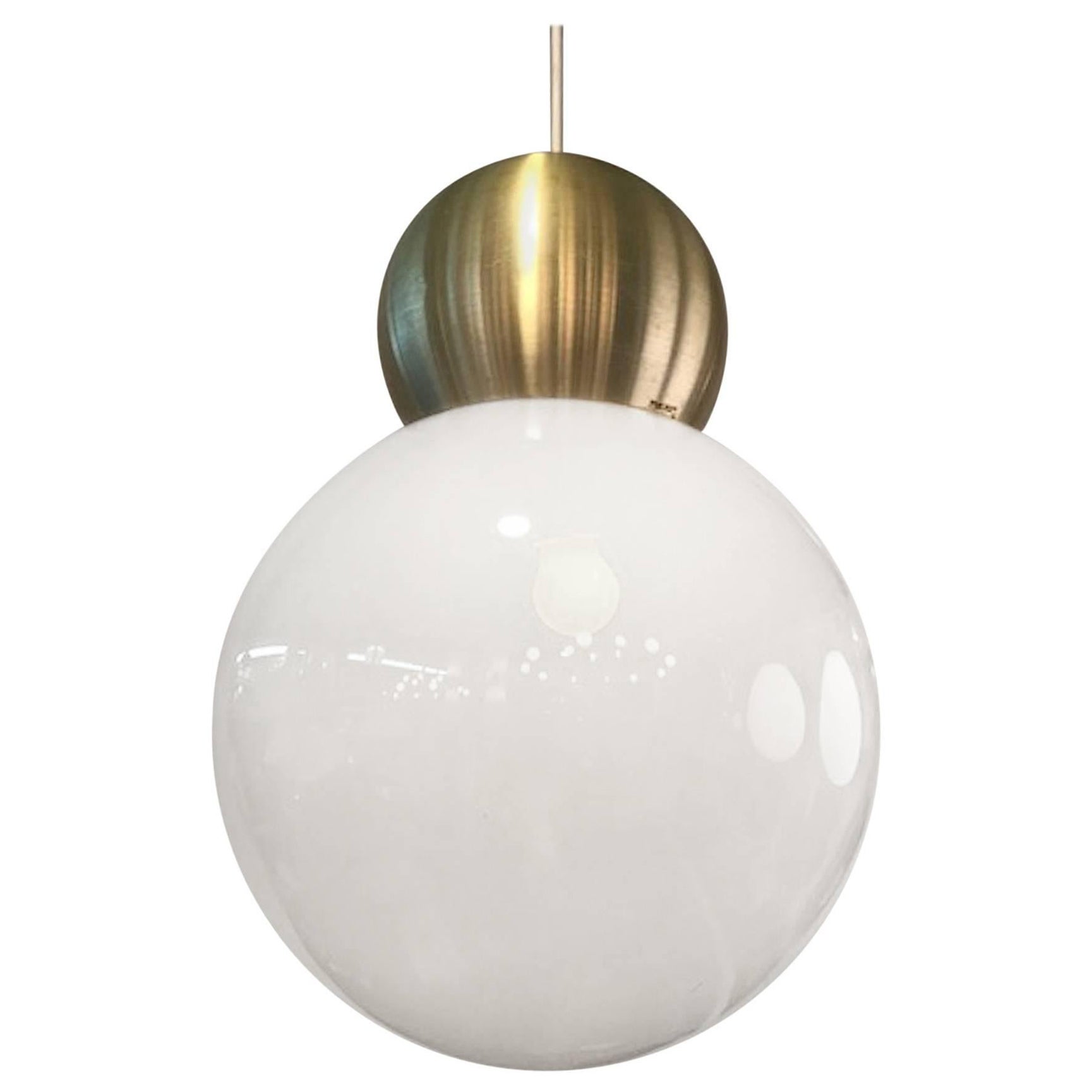 Stilux Milano 1970s Large Globe Pendant Light For Sale